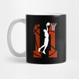 Basketball, 11 years Old 11th Birthday Boy Basketball lovers Mug